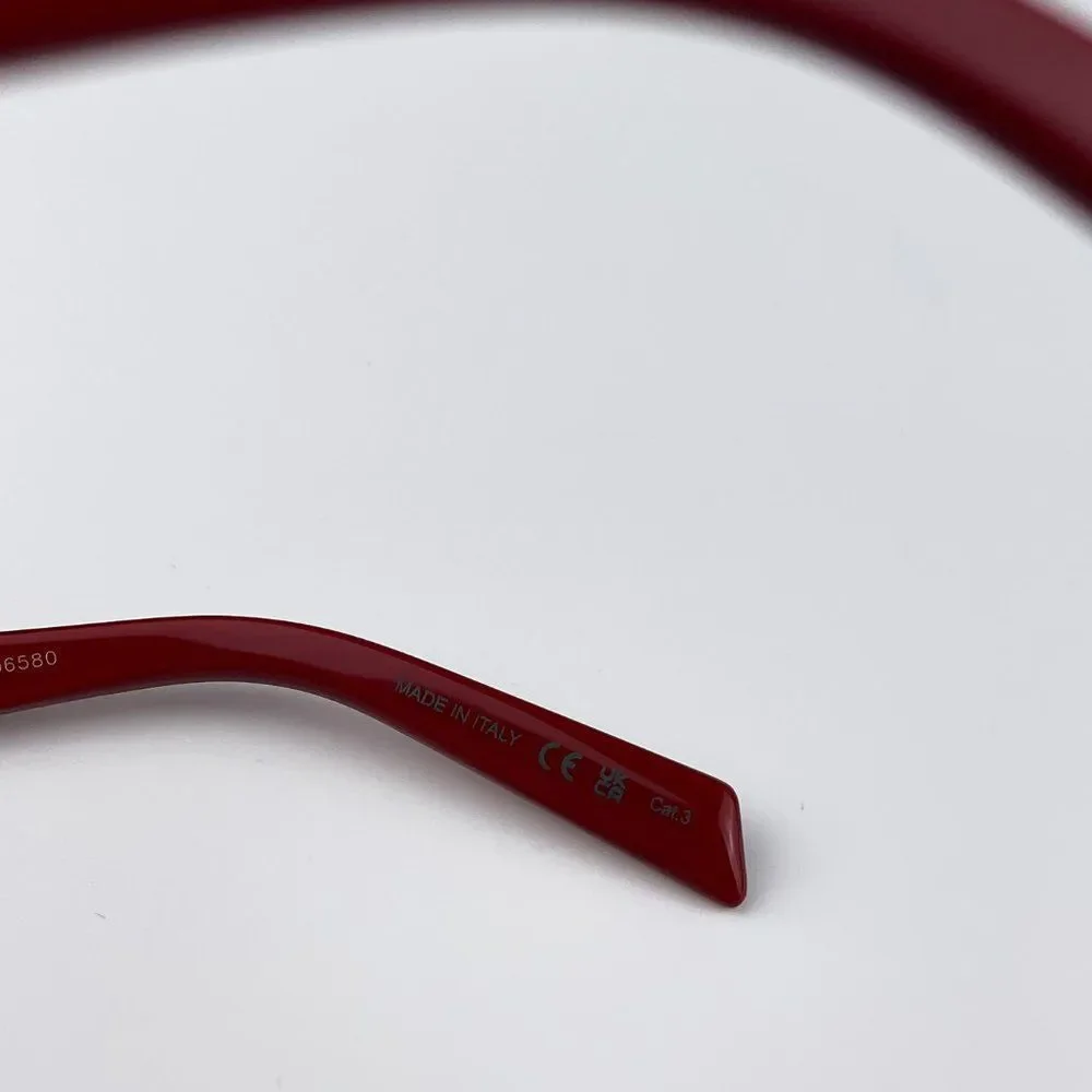 Saint Laurent SL467 003 Sunglasses Red Grey Cat Eye Women - Picture 12 of 14